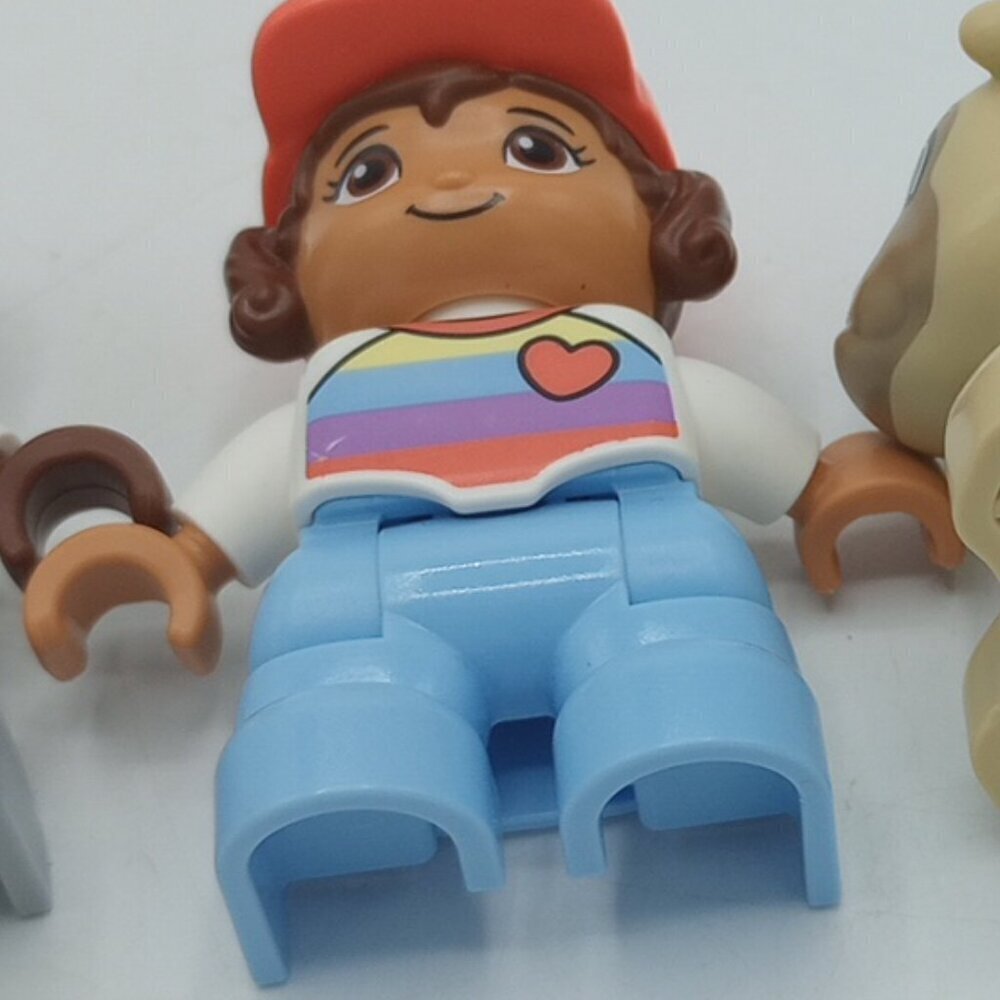 LEGO DUPLO Figures Lot of 3 Boy Girl Dog Family Pet Set Toddler Preschool Buildi - Picture 12 of 13